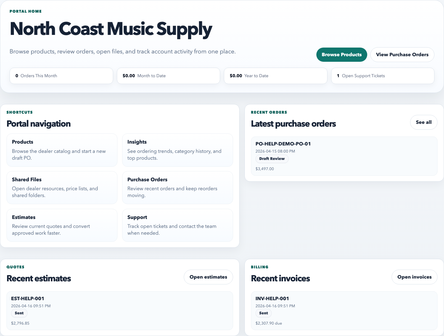 RepCloud dealer portal home screenshot
